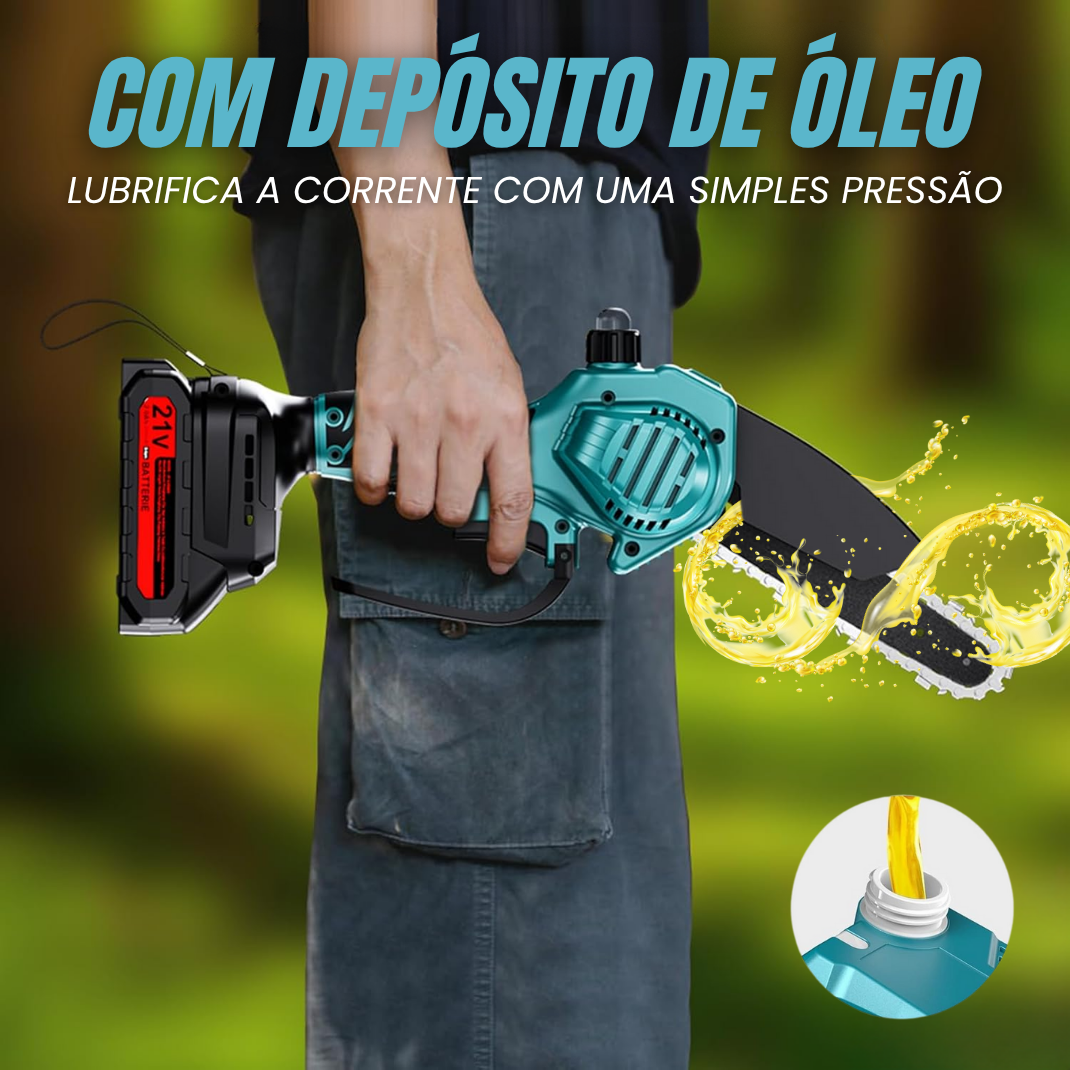 Tesoura de poda elétrica portátil com vara extensível