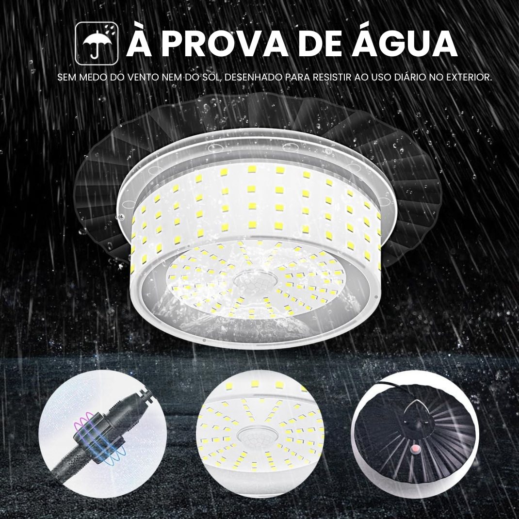 Lâmpada Solar de Teto com Bateria de Longa Duração