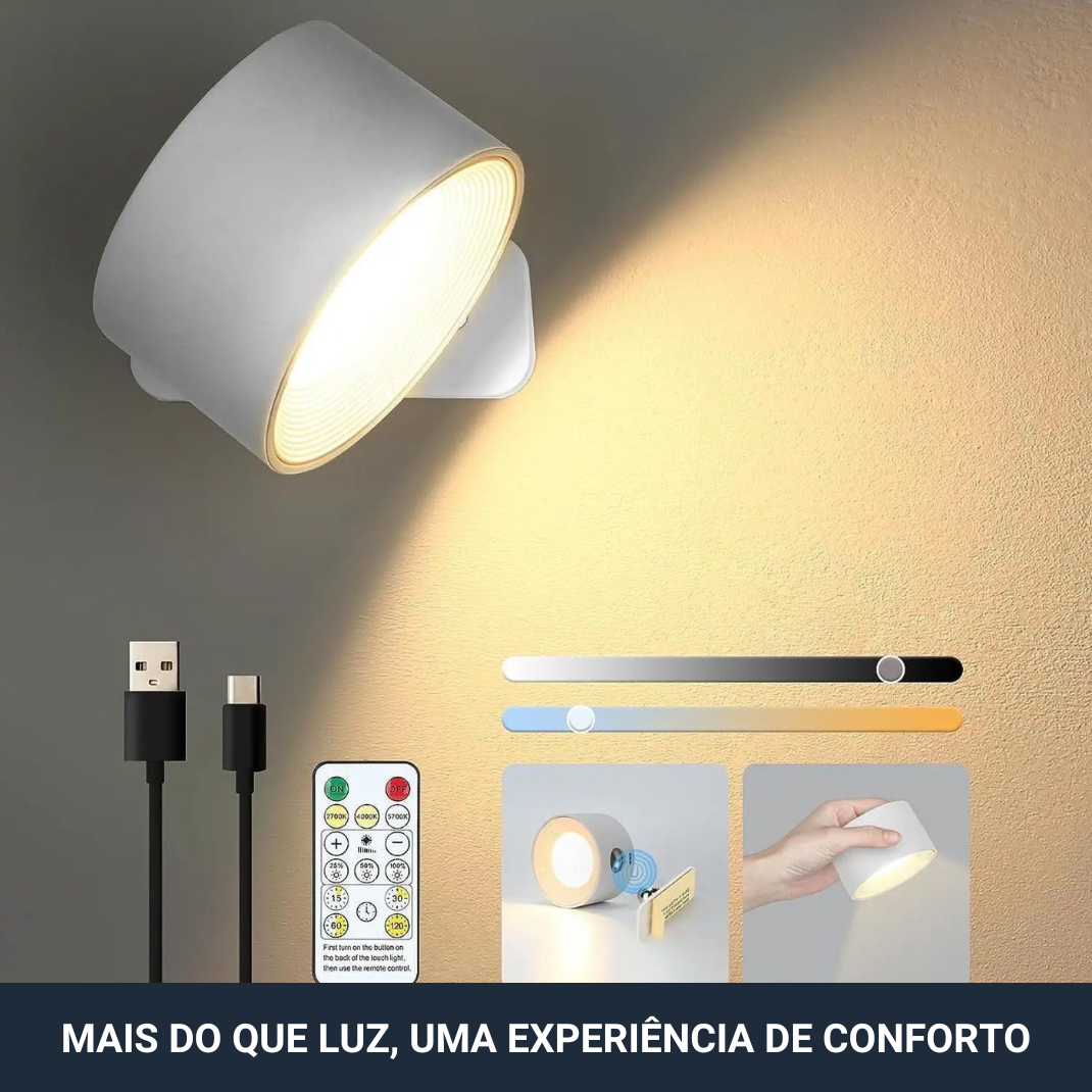 Lâmpada de Parede Recarregável