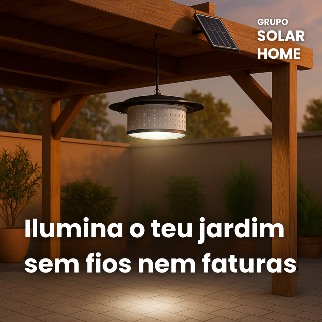 Lâmpada Solar de Teto com Bateria de Longa Duração
