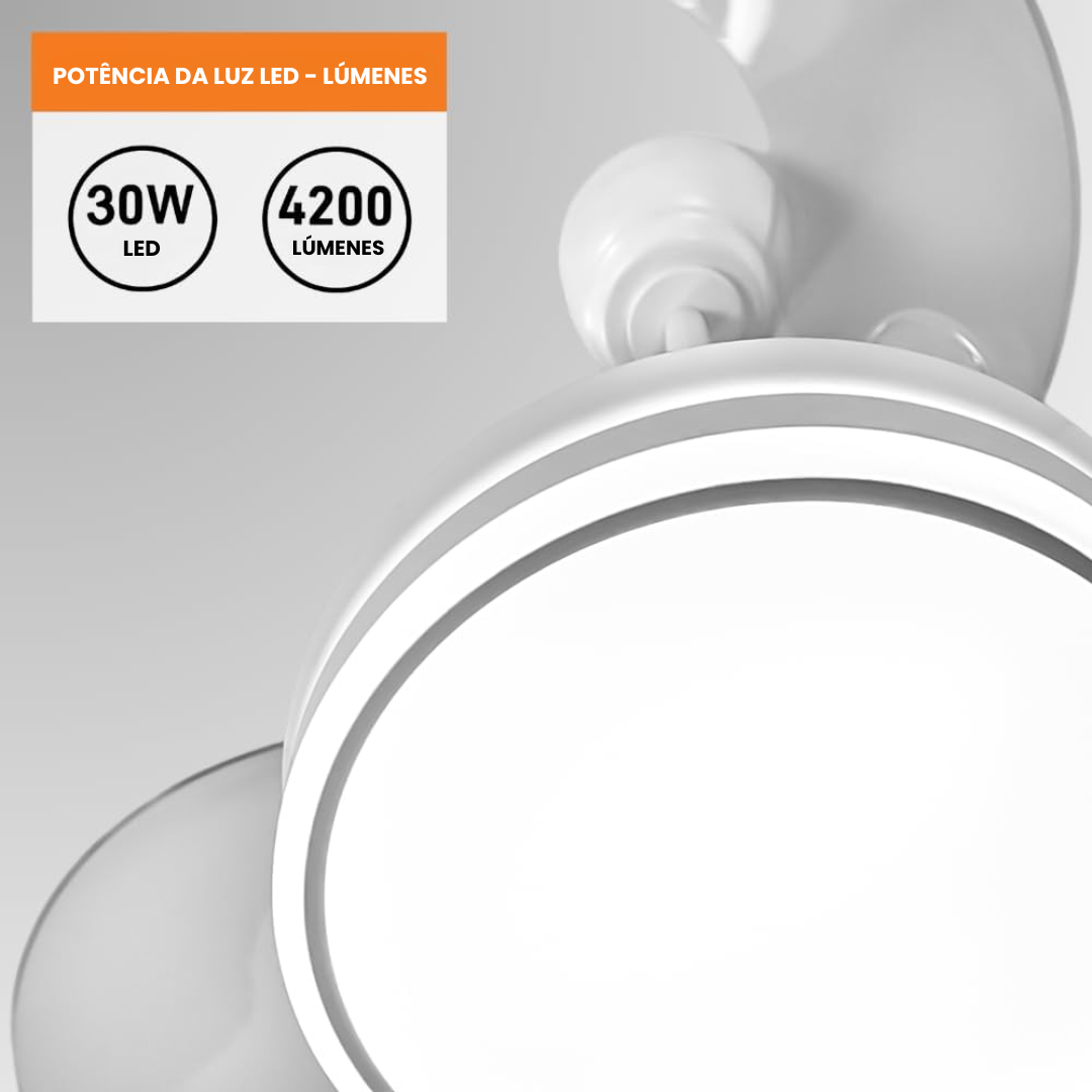 Ventoinha de Teto Retrátil com Luz Regulável