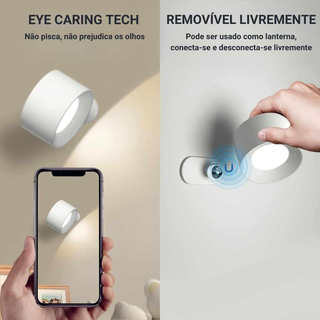 Lâmpada de Parede Recarregável