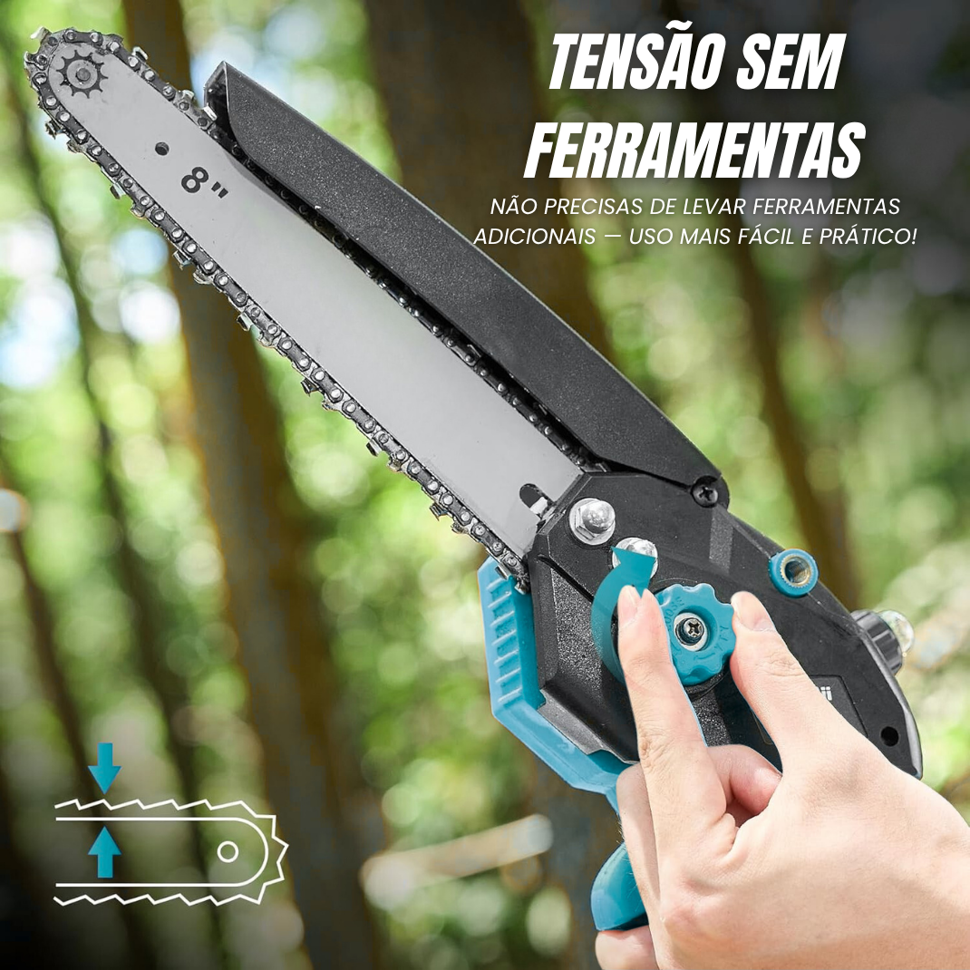 Tesoura de poda elétrica portátil com vara extensível