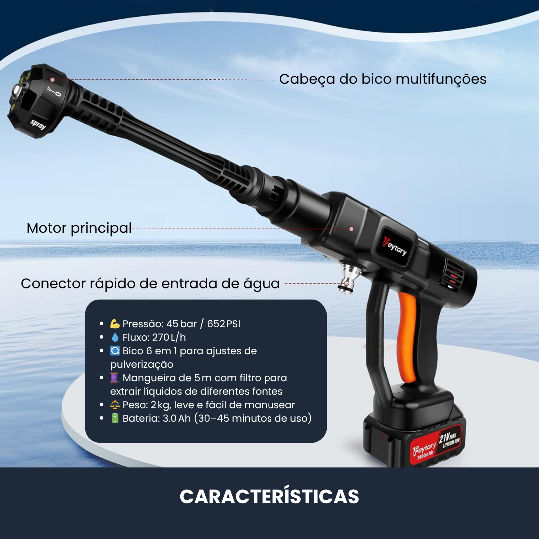 Pulverizador de Alta Pressão sem Fios