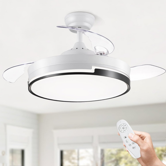 Ventoinha de Teto Retrátil com Luz Regulável