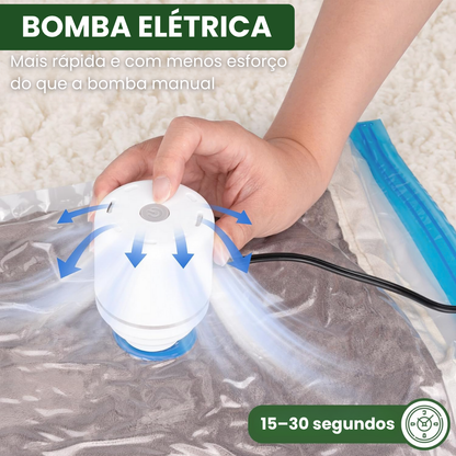Sacos de vácuo para roupas com bomba elétrica