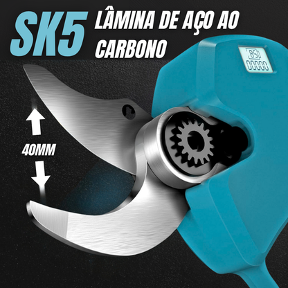Tesoura de poda elétrica portátil com vara extensível