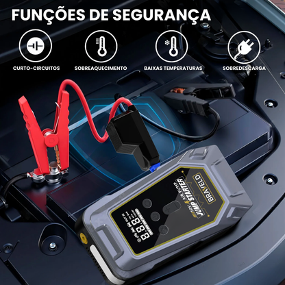 Arrancador Portátil para Carros com Compressor de Ar
