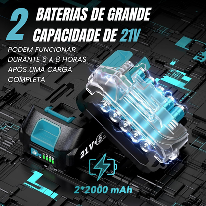 Tesoura de poda elétrica portátil com vara extensível